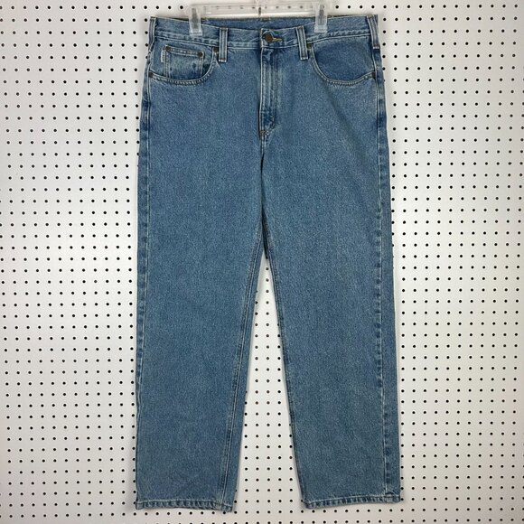 Carhartt Vintage Blue Jeans Size 38x32 Work Wear Traditional Fit B480 LVB Cowboy - Picture 4 of 7